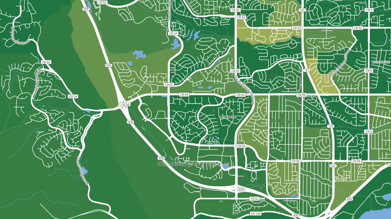 Ken Caryl Ranch Plains, Ken Caryl, CO block-group voter-turnout map