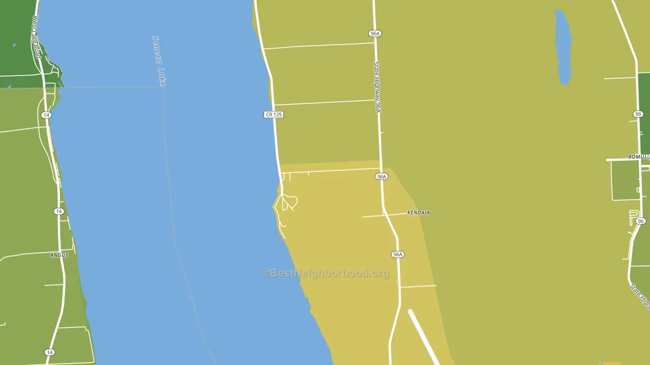 Kendaia, NY block-group voter-turnout map
