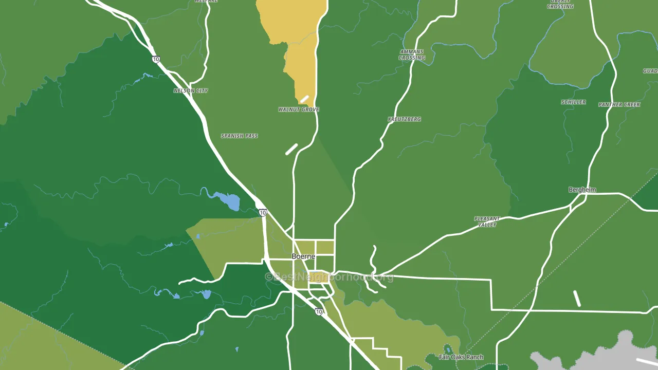 Kendall County, TX block-group voter-turnout map