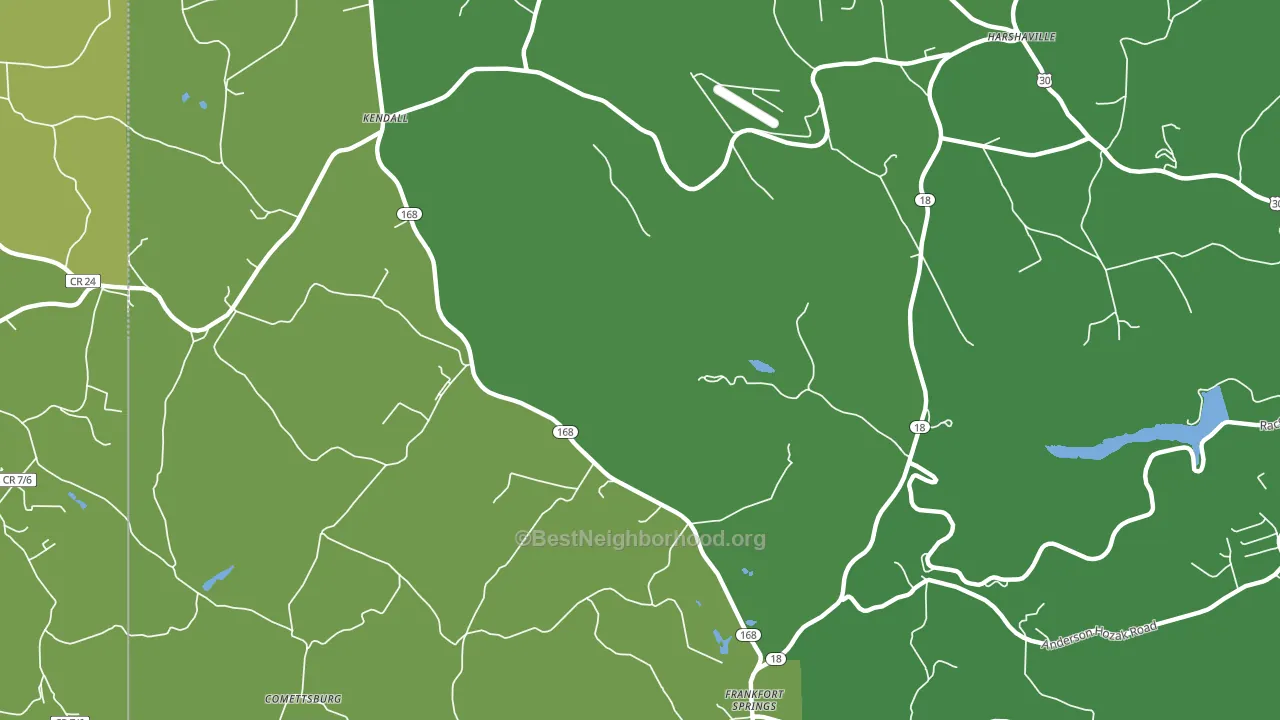 Kendall, PA block-group voter-turnout map