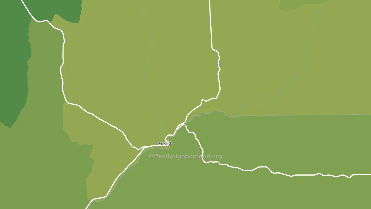 Kendrick, ID block-group voter-turnout map