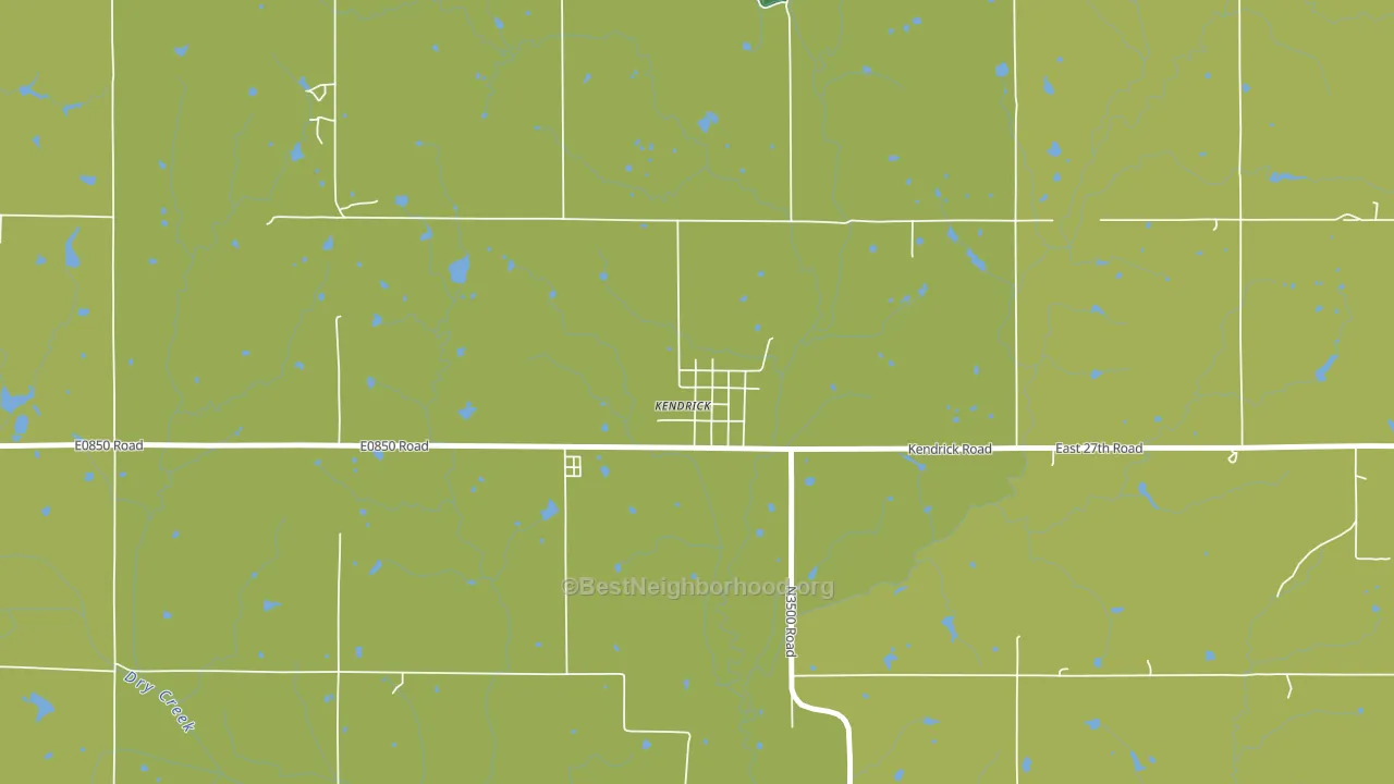 Kendrick, OK block-group voter-turnout map