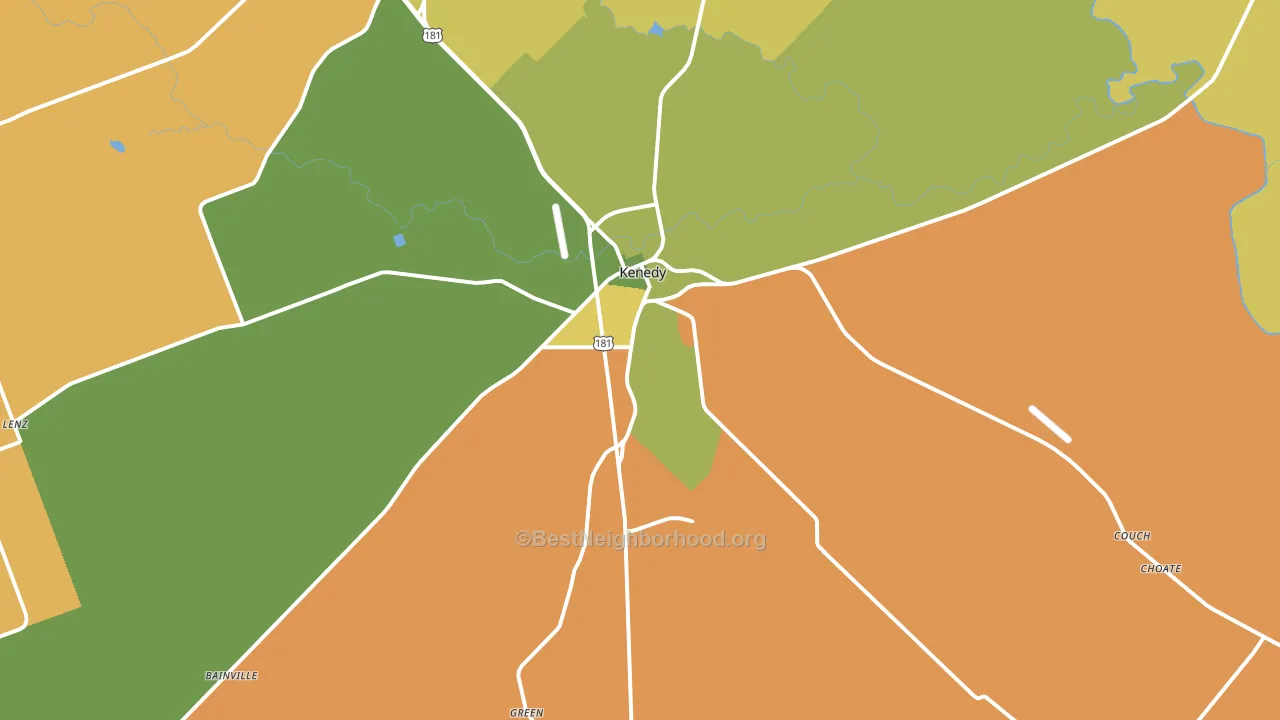 Kenedy, TX block-group voter-turnout map