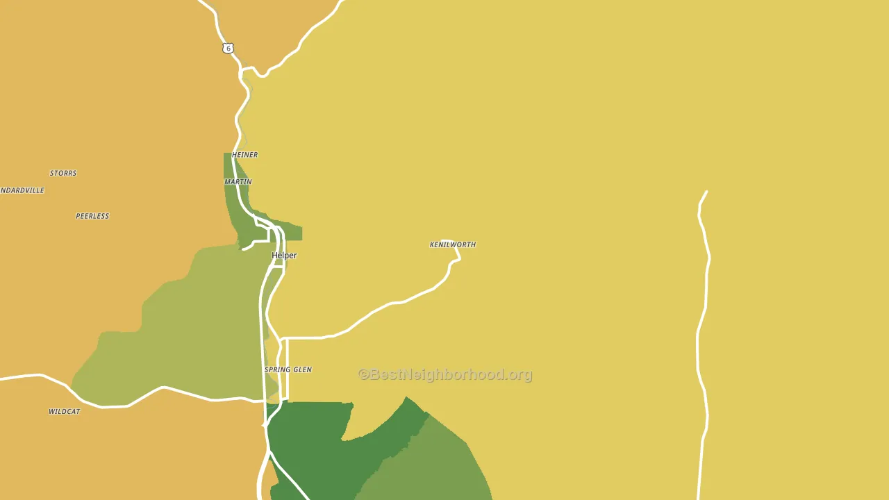 Kenilworth, UT block-group voter-turnout map