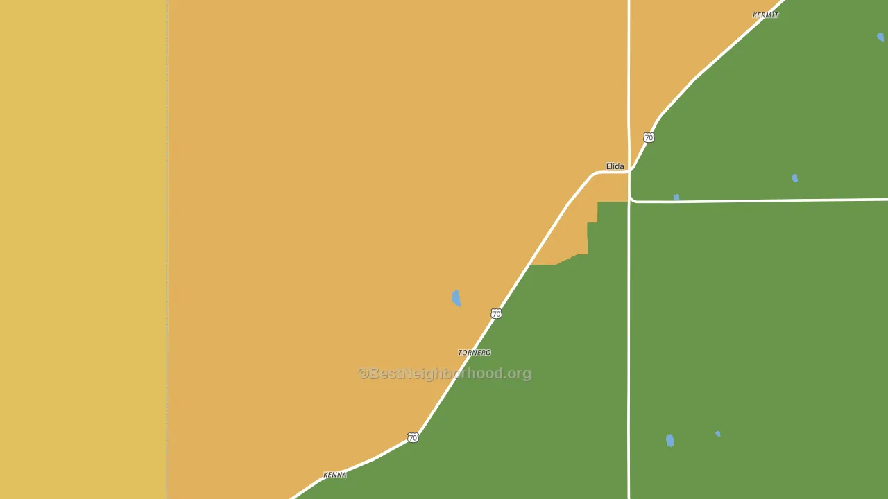 Kenna, NM block-group voter-turnout map