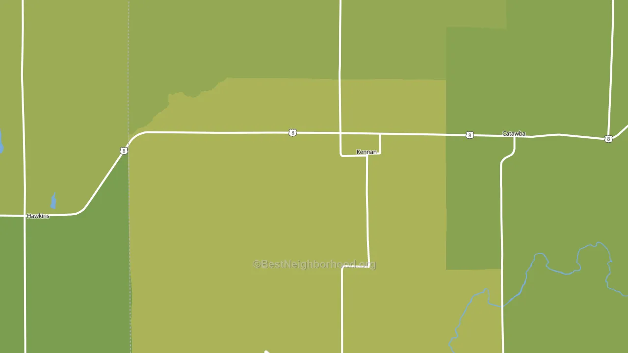 Kennan, WI block-group voter-turnout map