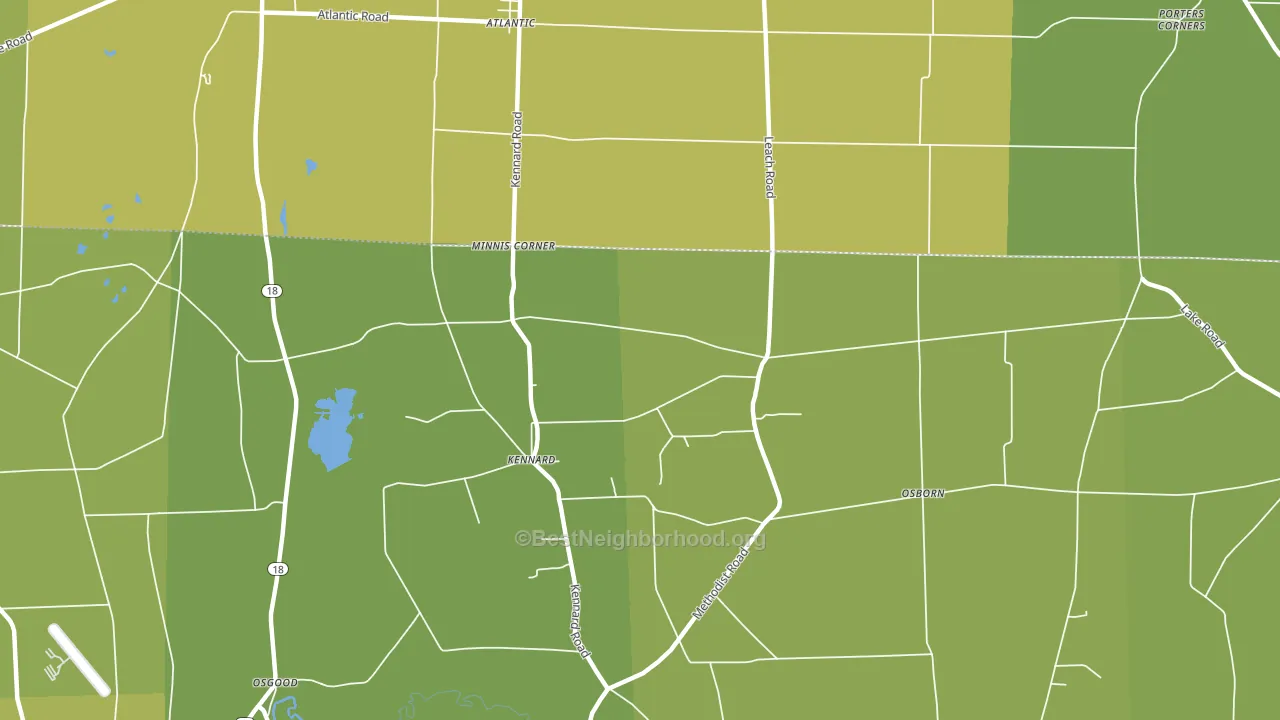 Kennard, PA block-group voter-turnout map