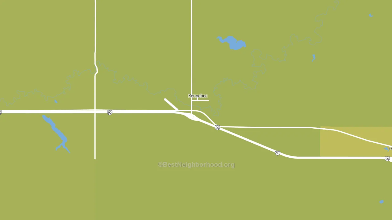 Kennebec, SD block-group voter-turnout map