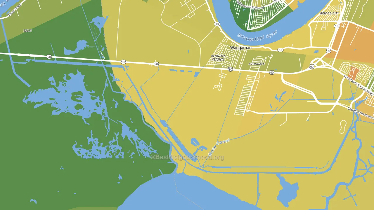 Kennedy Heights, LA block-group voter-turnout map