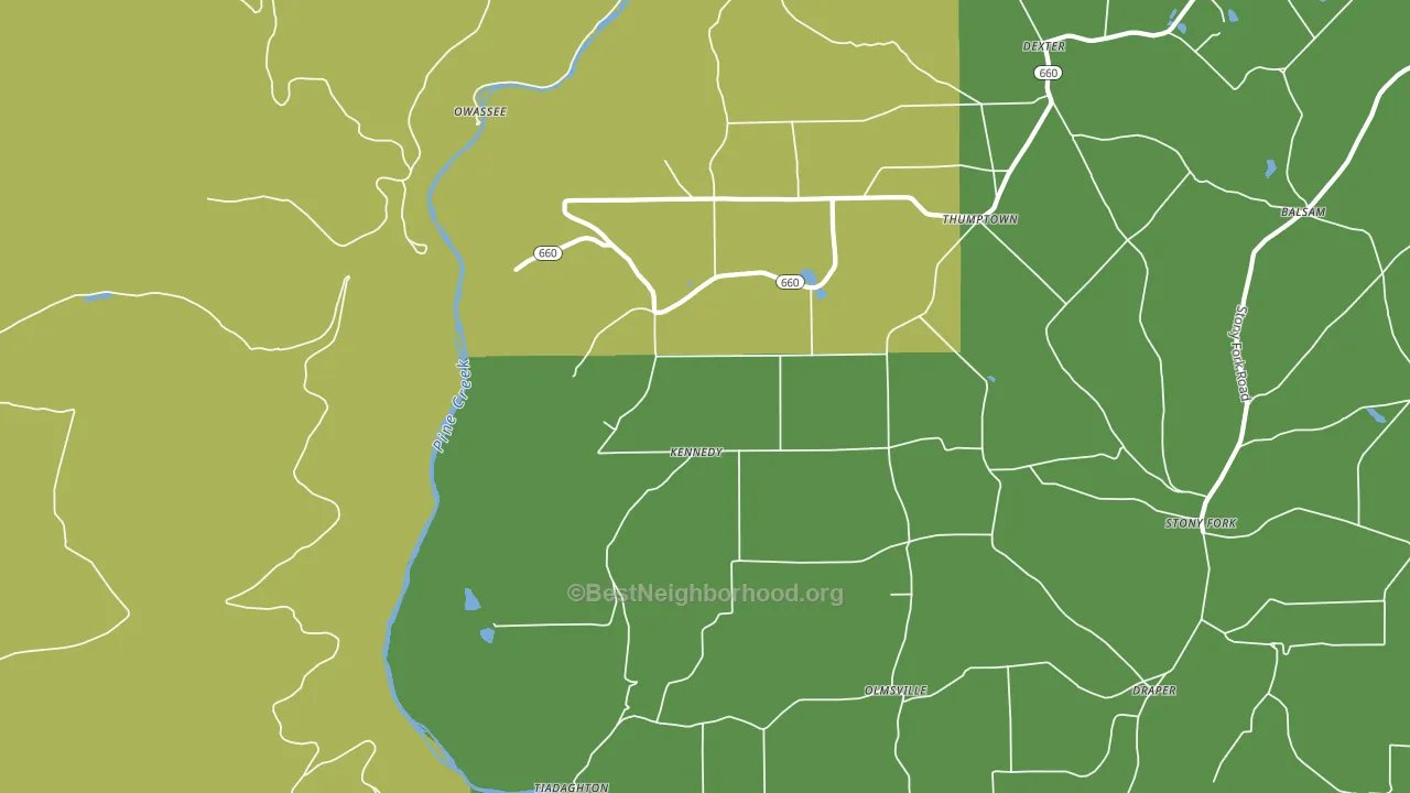 Kennedy, PA block-group voter-turnout map