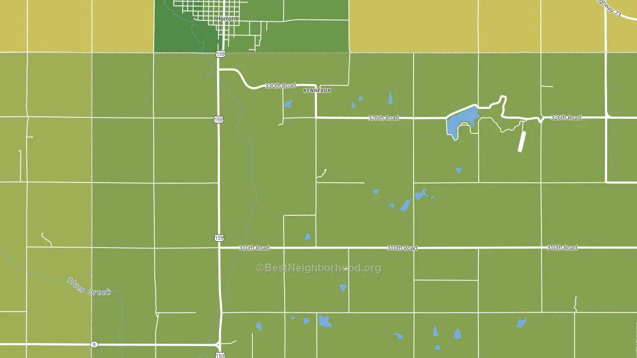 Kennekuk, KS block-group voter-turnout map