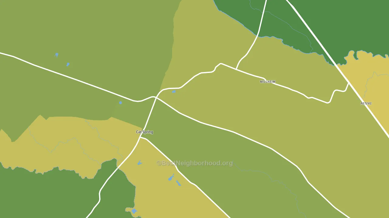 Kenney, TX block-group voter-turnout map