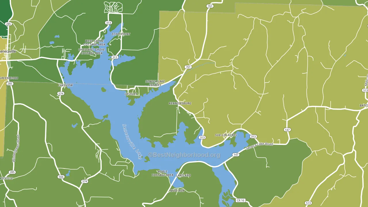 Kennonsburg, OH block-group voter-turnout map