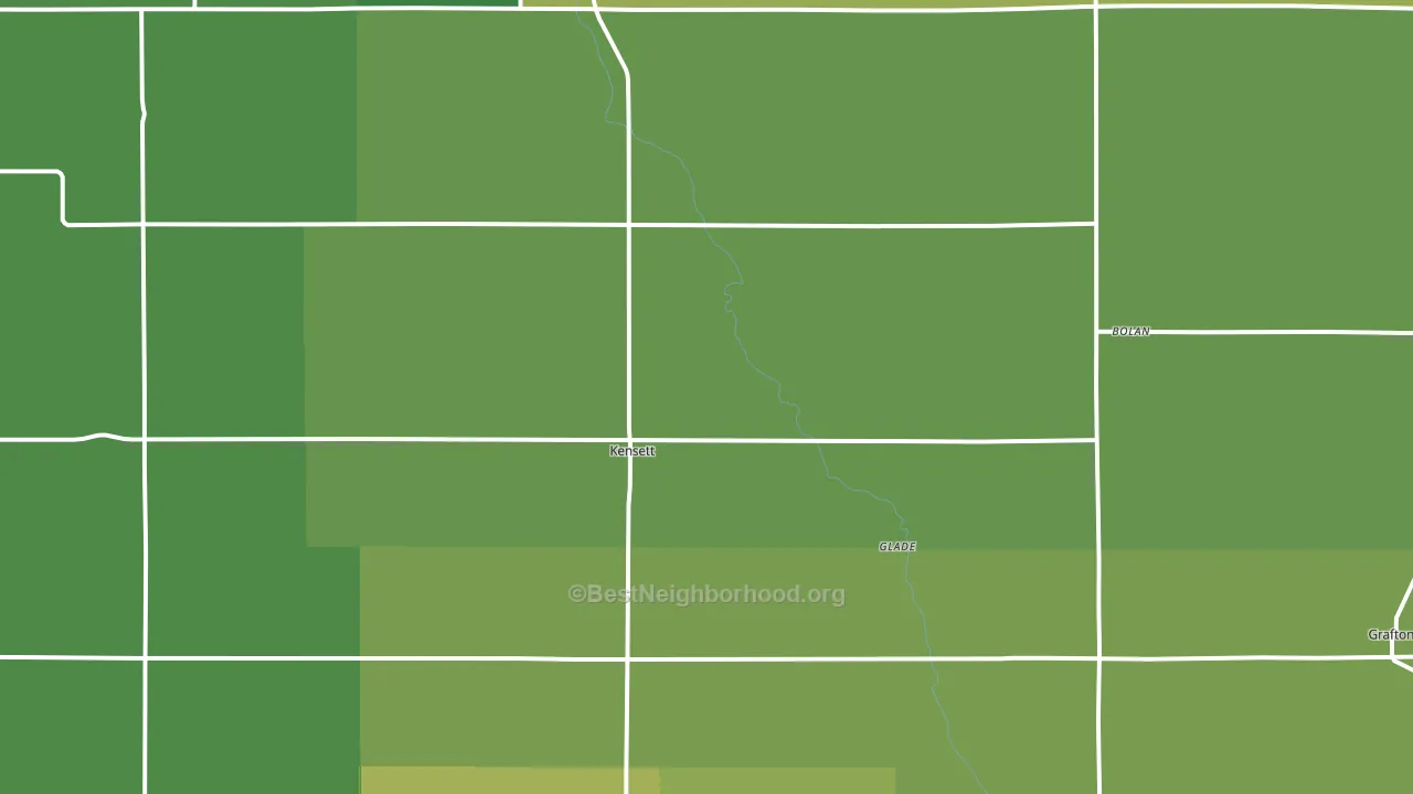 Kensett, IA block-group voter-turnout map