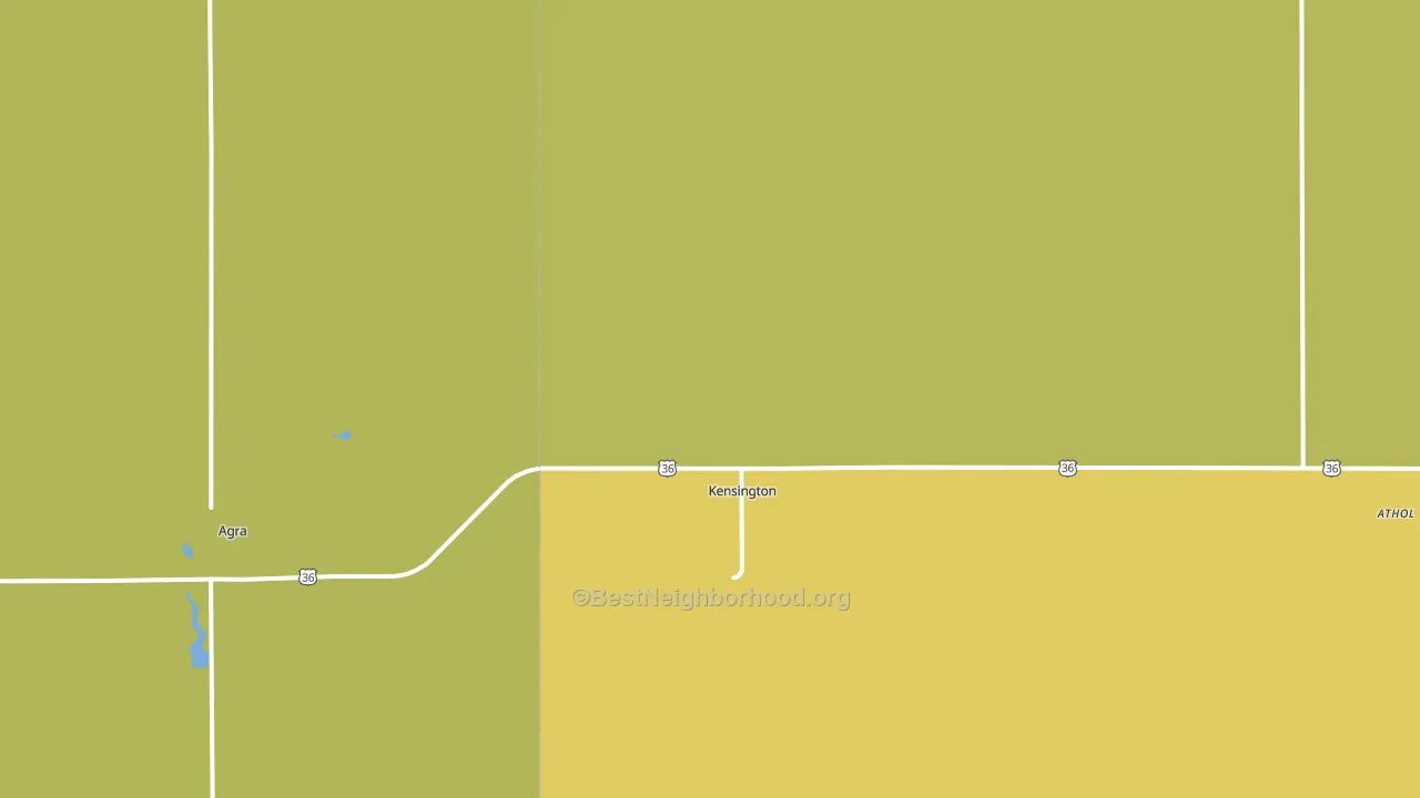Kensington, KS block-group voter-turnout map