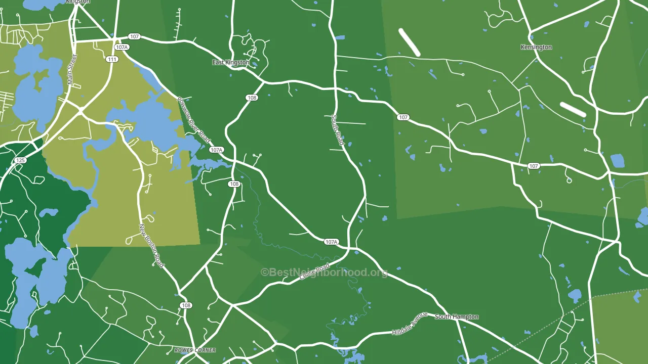 Kensington, NH block-group voter-turnout map