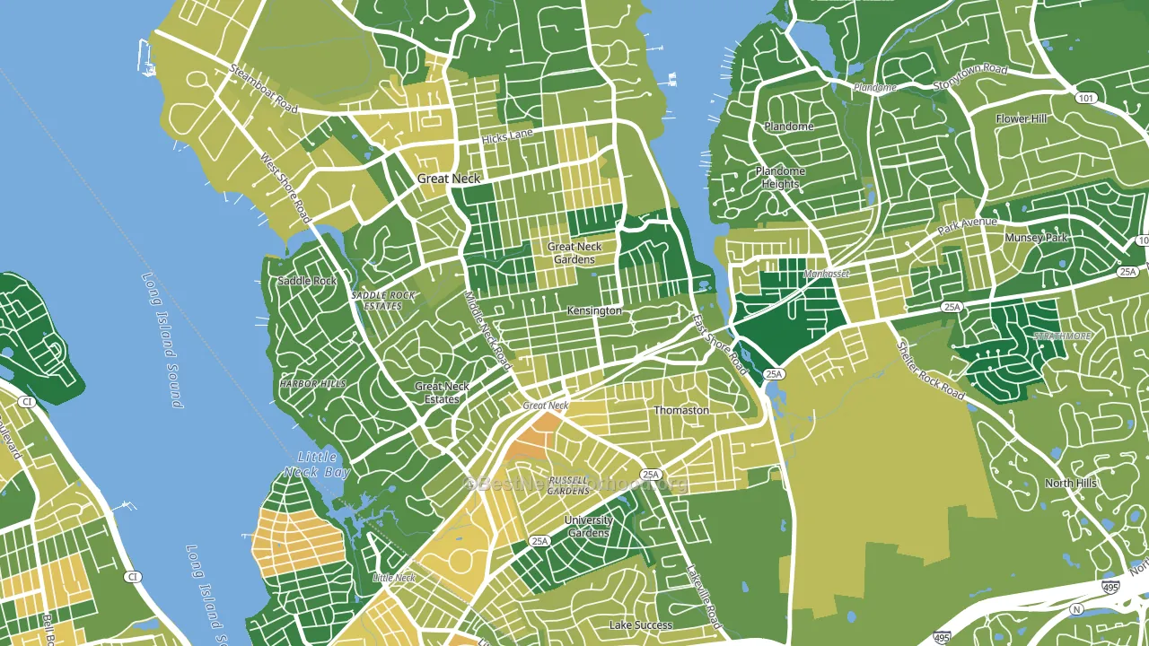 Kensington, NY block-group voter-turnout map
