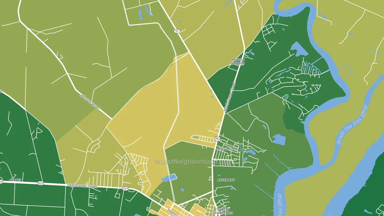 Kensington, SC block-group voter-turnout map