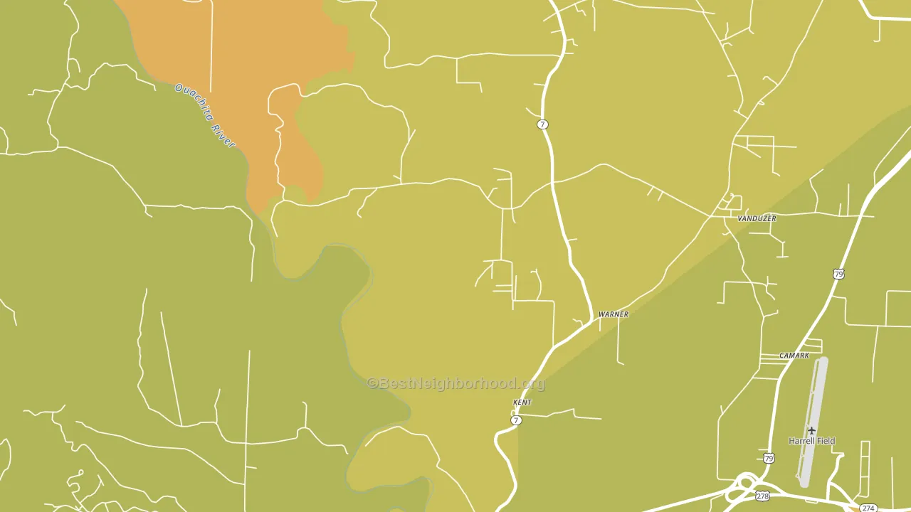 Kent, AR block-group voter-turnout map