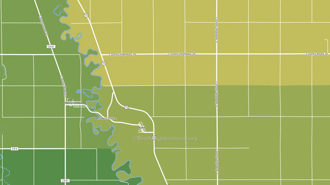 Kent, MN block-group voter-turnout map