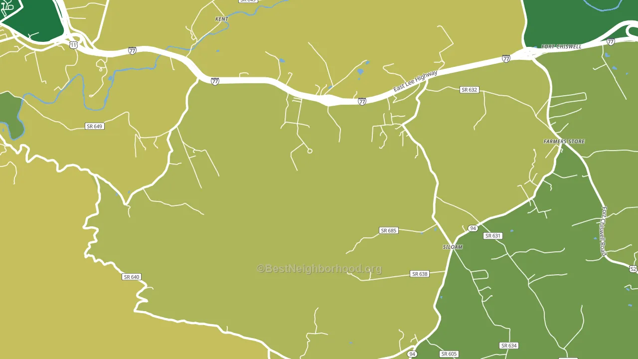 Kent, VA block-group voter-turnout map