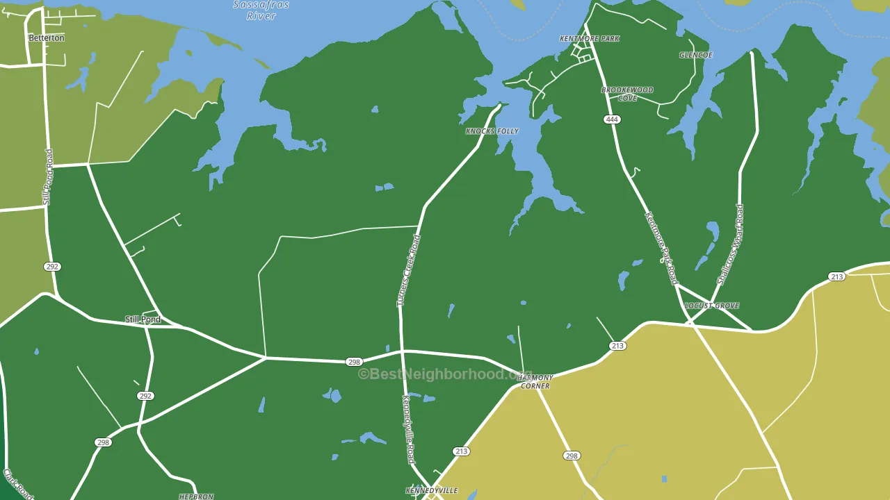 Kentmore Park, MD block-group voter-turnout map