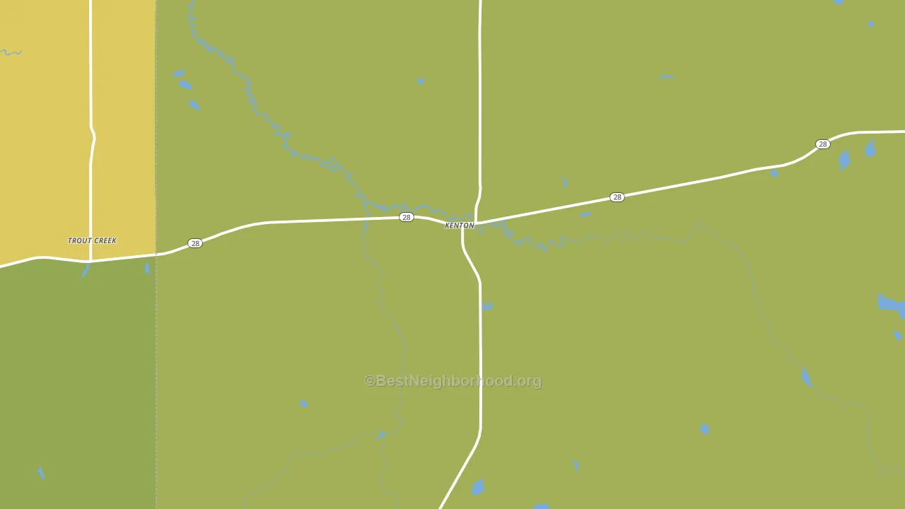 Kenton, MI block-group voter-turnout map