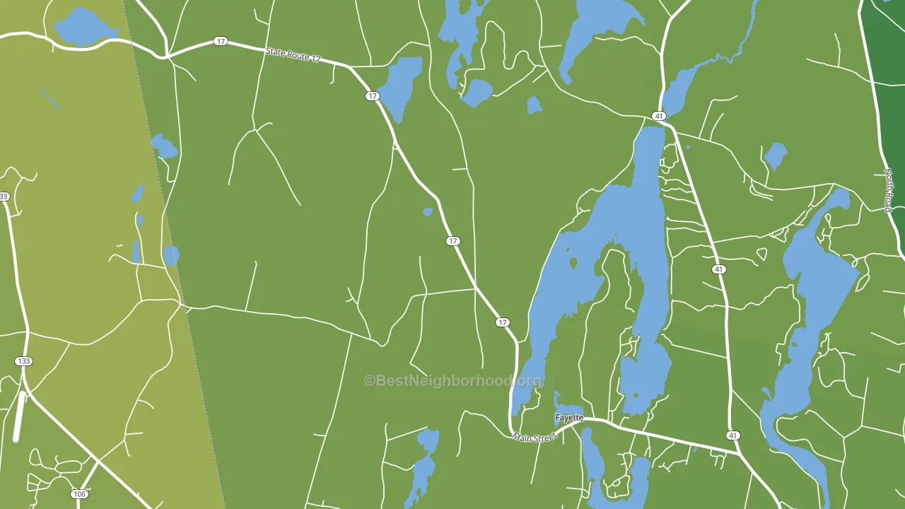 Kents Hill, ME block-group voter-turnout map