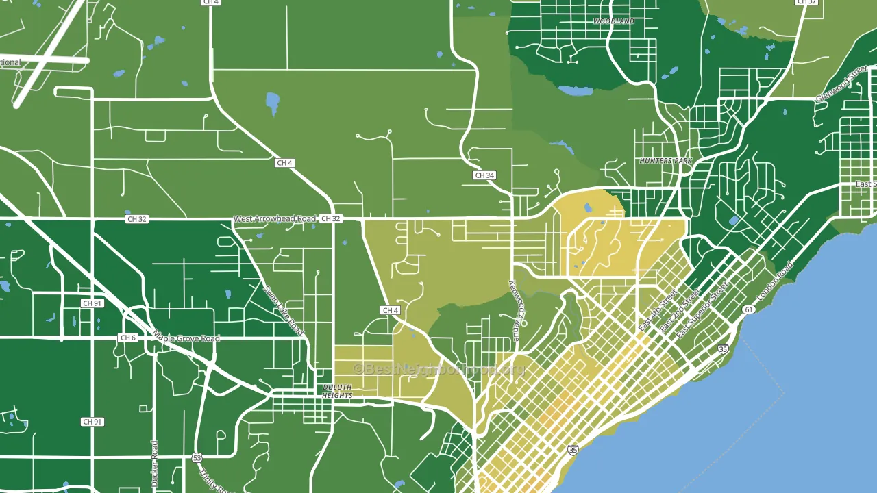 Kenwood-Duluth, Duluth, MN block-group voter-turnout map