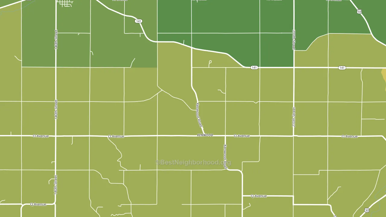 Kenwood, IA block-group voter-turnout map