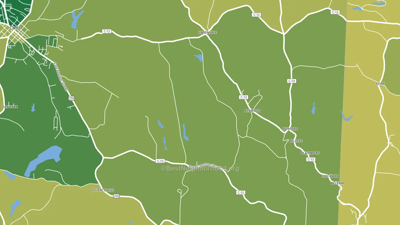 Kenwood, OH block-group voter-turnout map