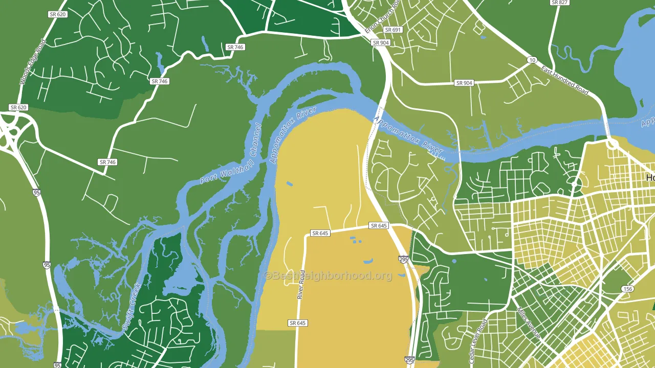 Kenwood, VA block-group voter-turnout map