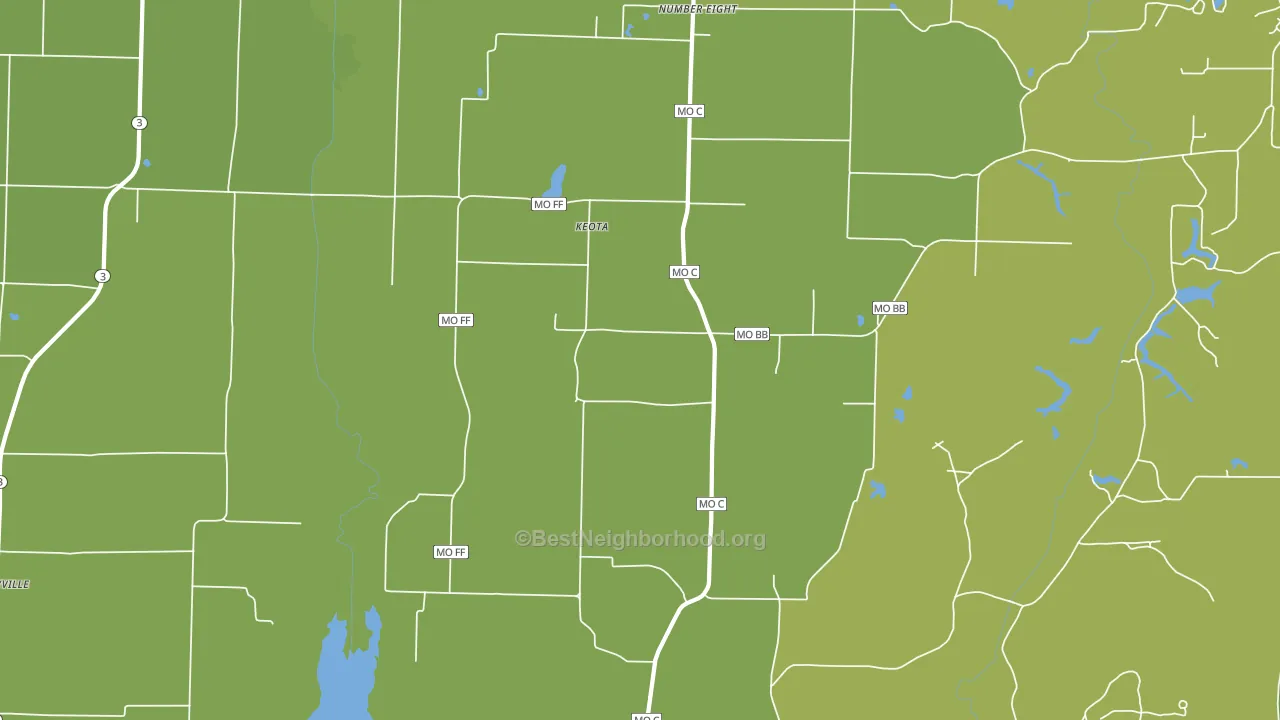 Keota, MO block-group voter-turnout map