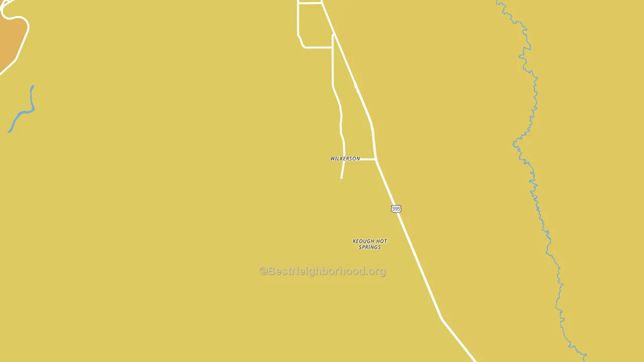 Keough Hot Springs, CA block-group voter-turnout map