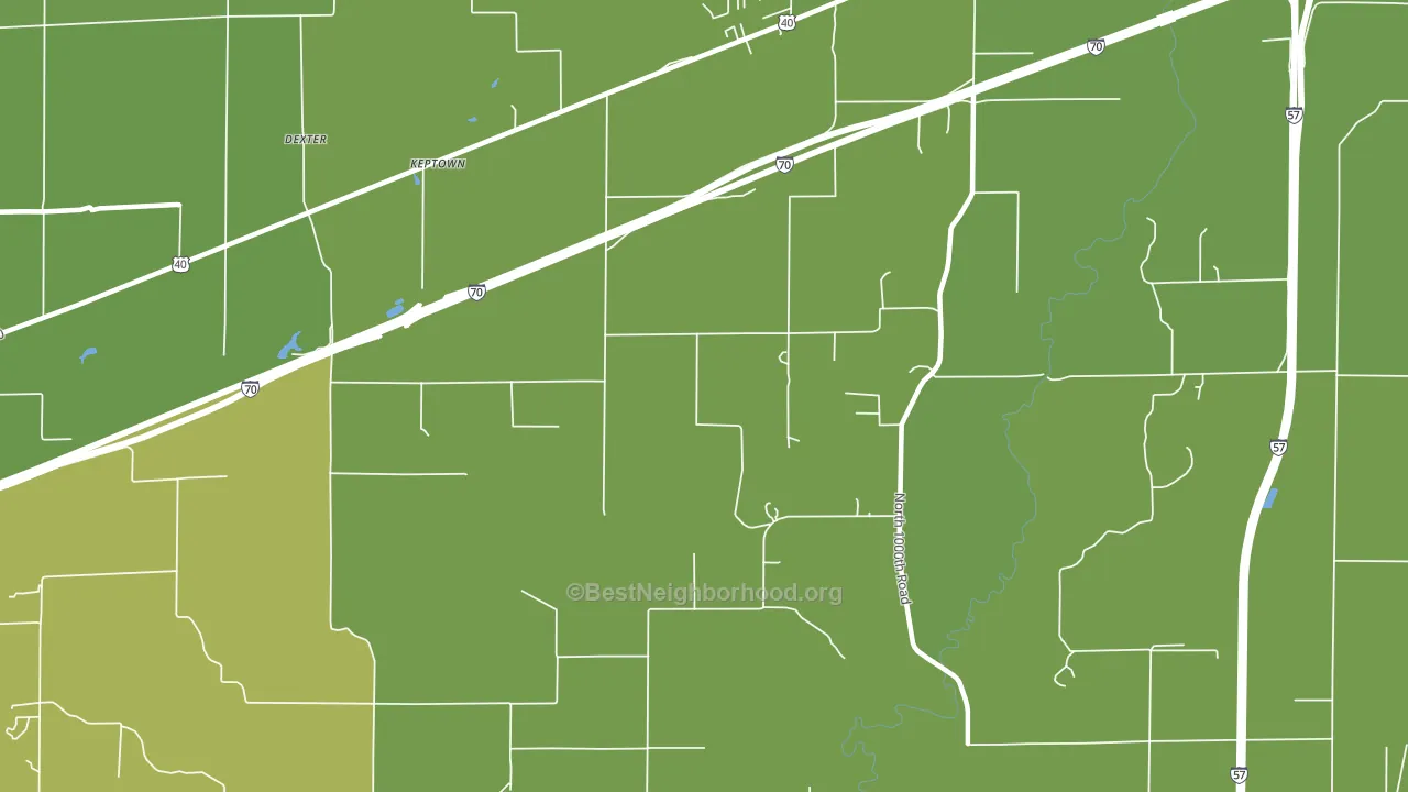 Keptown, IL block-group voter-turnout map