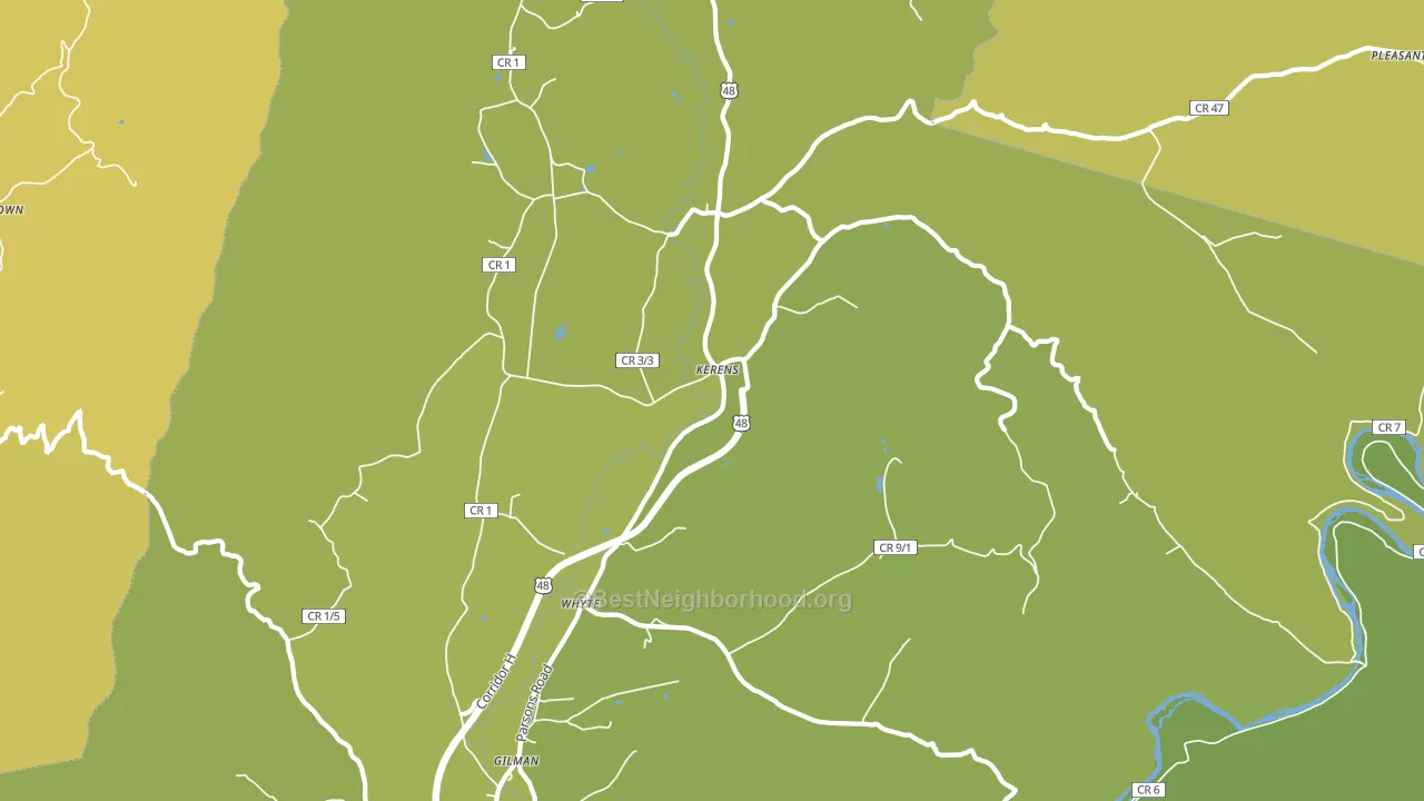 Kerens, WV block-group voter-turnout map