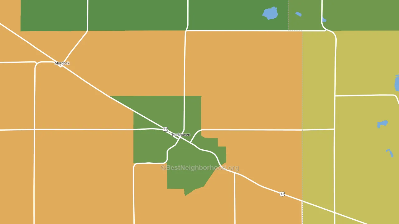 Kerkhoven, MN block-group voter-turnout map