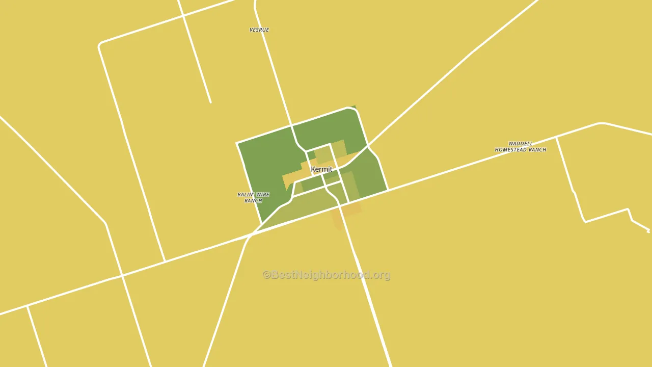 Kermit, TX block-group voter-turnout map