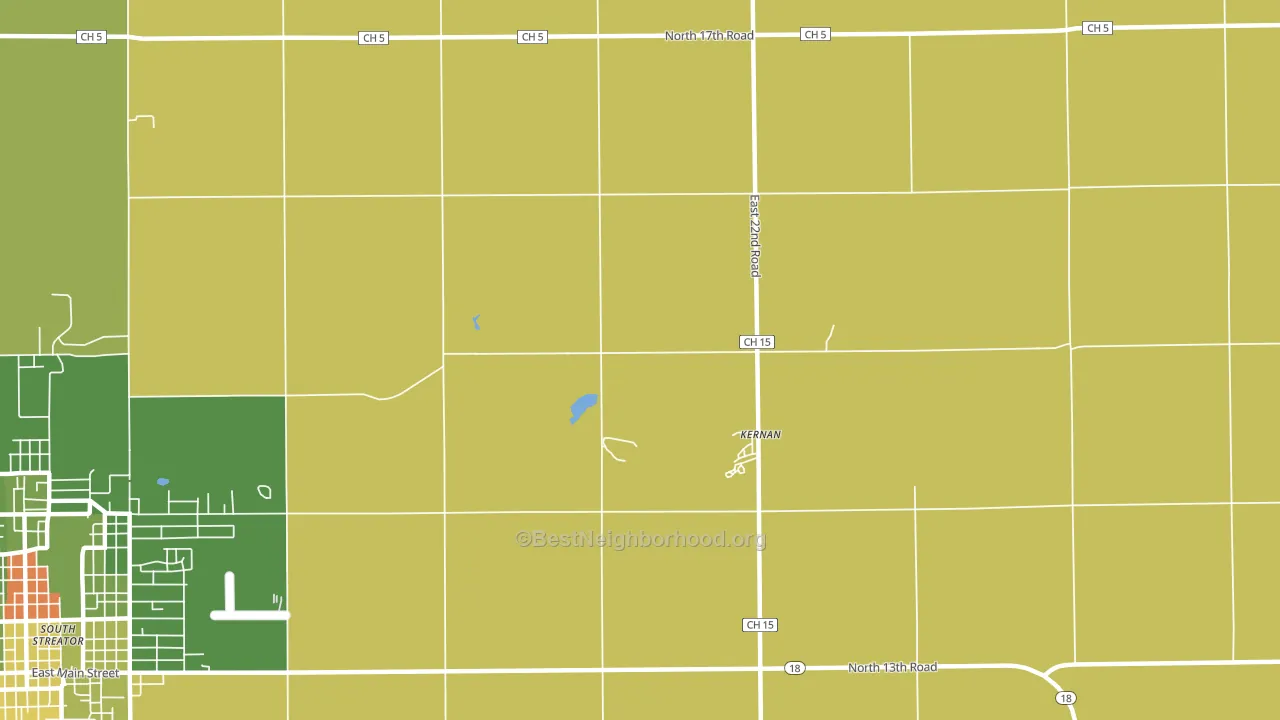 Kernan, IL block-group voter-turnout map