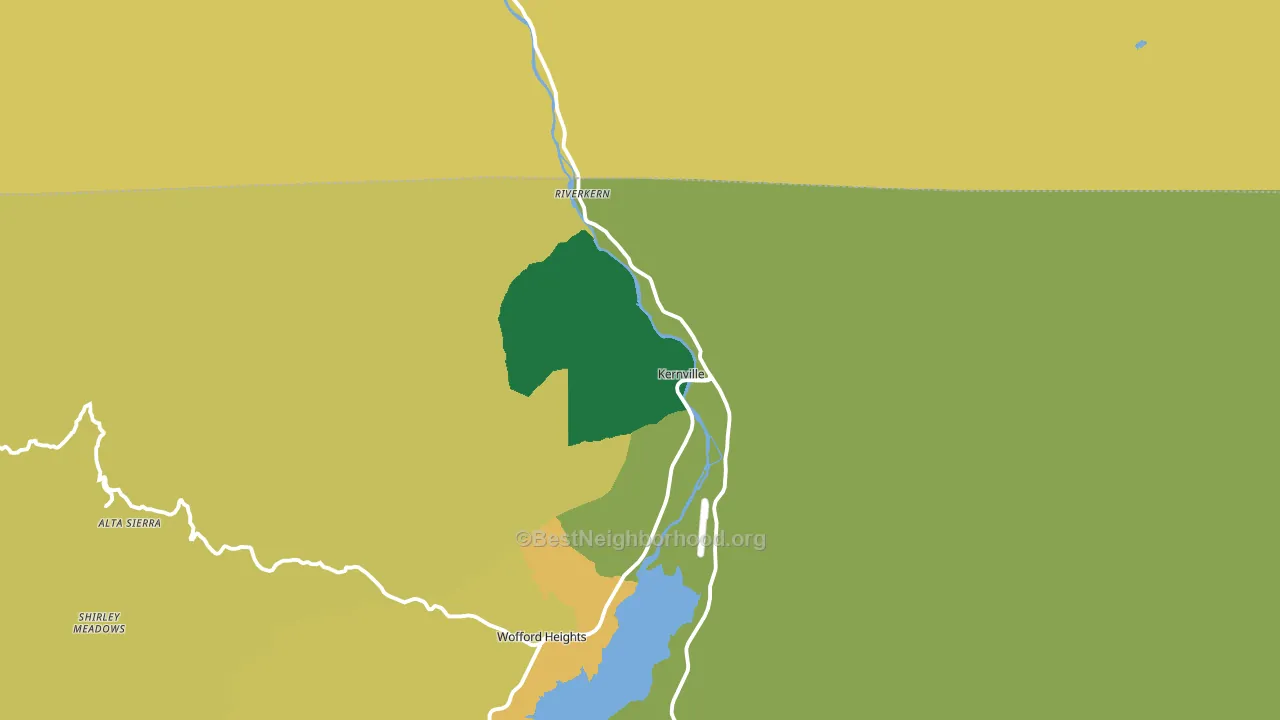 Kernville, CA block-group voter-turnout map