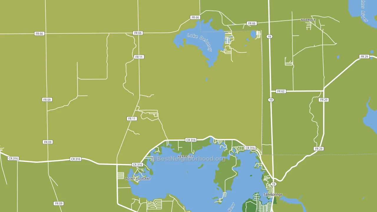 Kerr City, FL block-group voter-turnout map