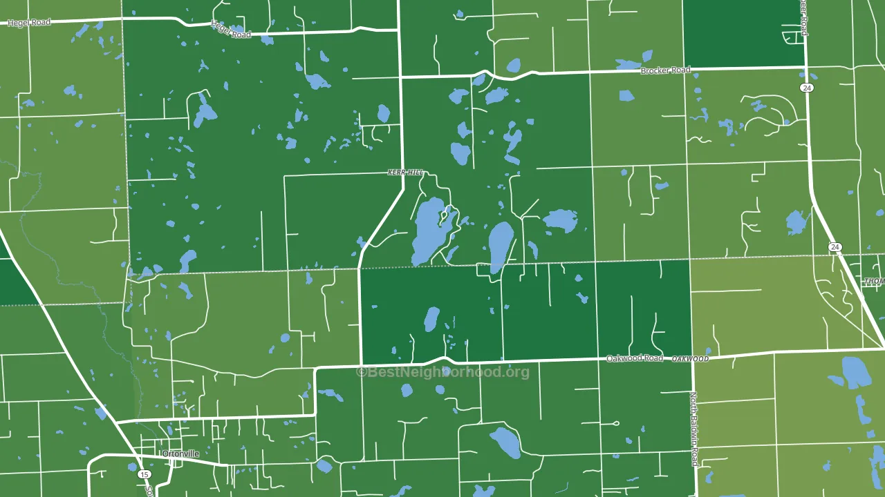 Kerr Hill, MI block-group voter-turnout map