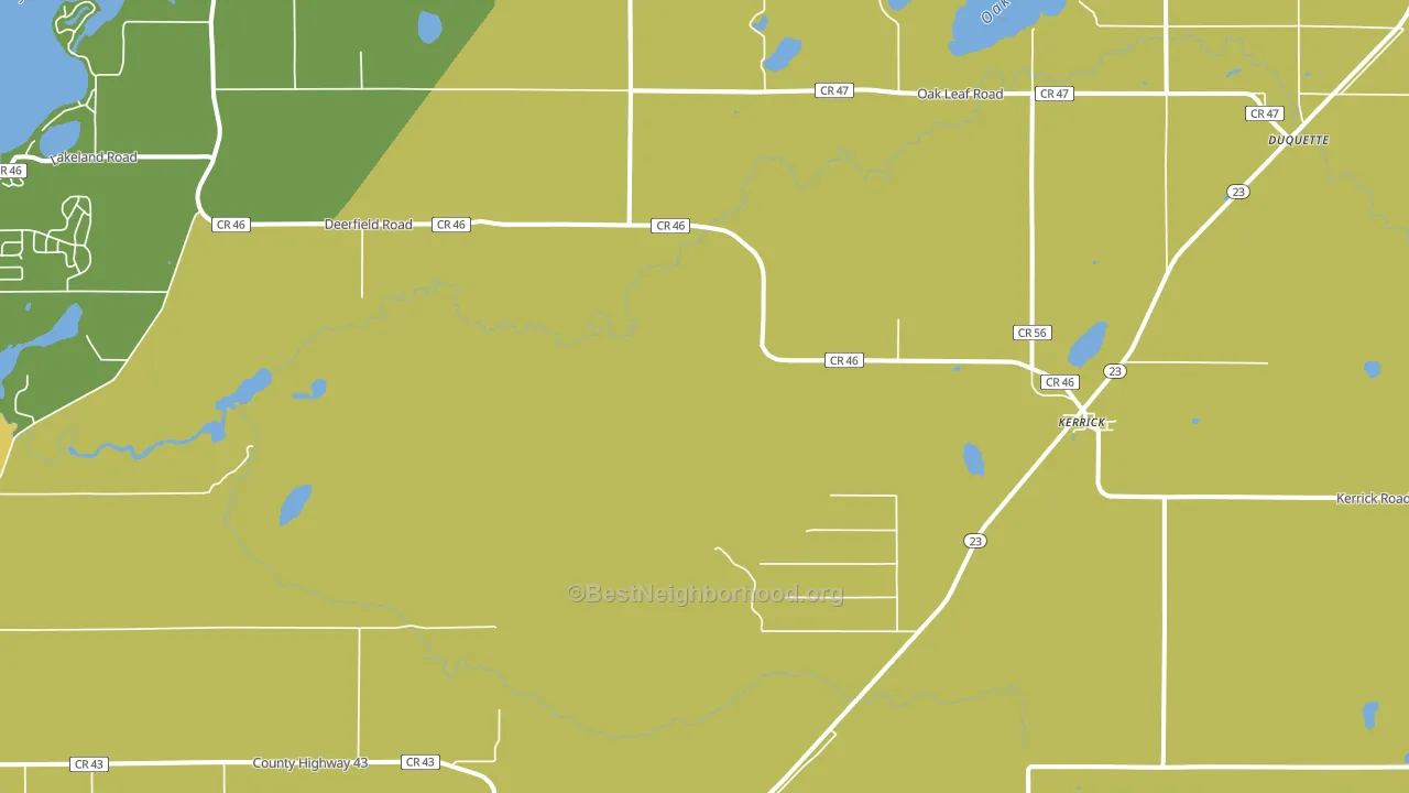 Kerrick, MN block-group voter-turnout map