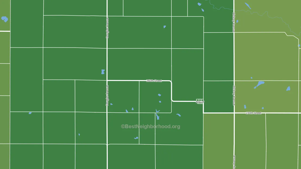 Kesley, IA block-group voter-turnout map
