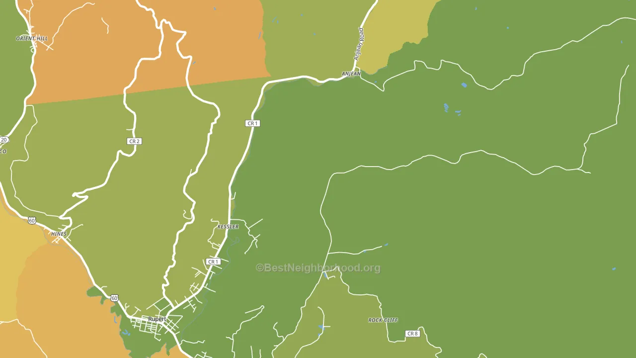 Kessler, WV block-group voter-turnout map
