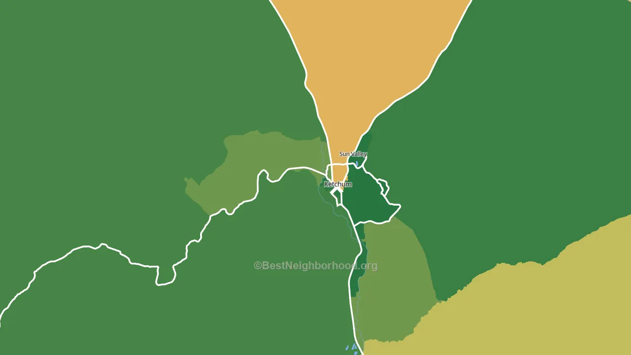 Ketchum, ID block-group voter-turnout map
