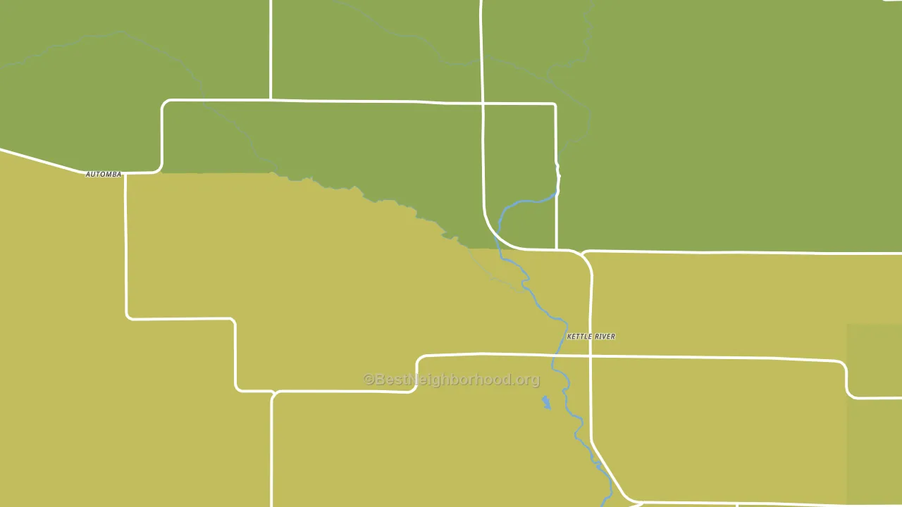 Kettle River, MN block-group voter-turnout map