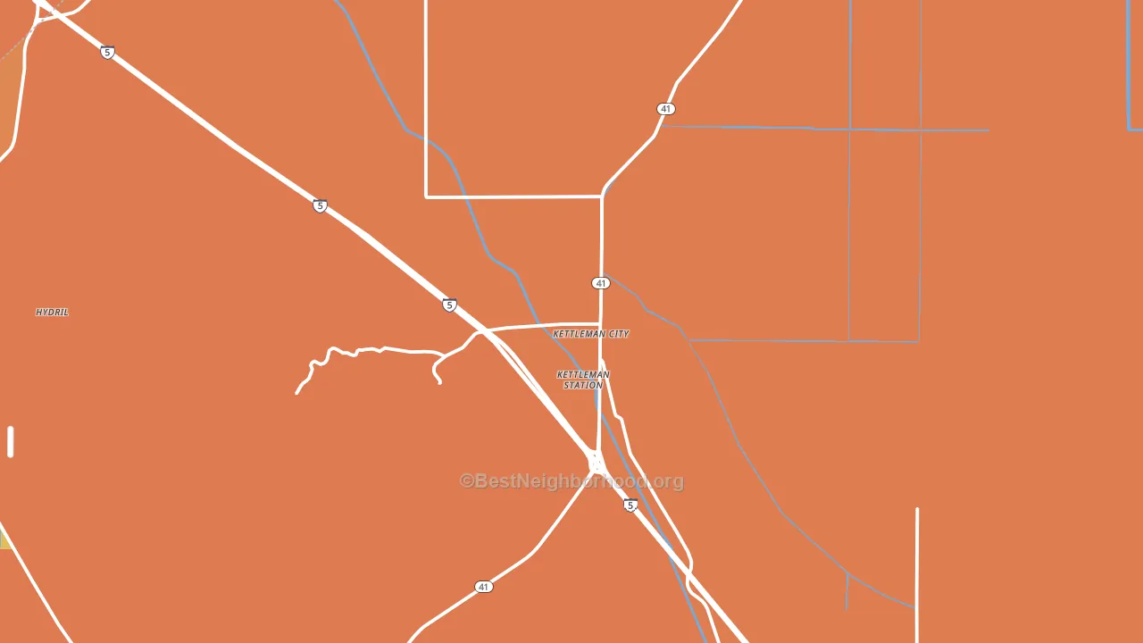 Kettleman City, CA block-group voter-turnout map