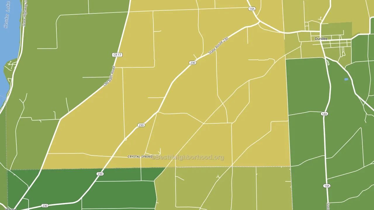 Keuka, NY block-group voter-turnout map