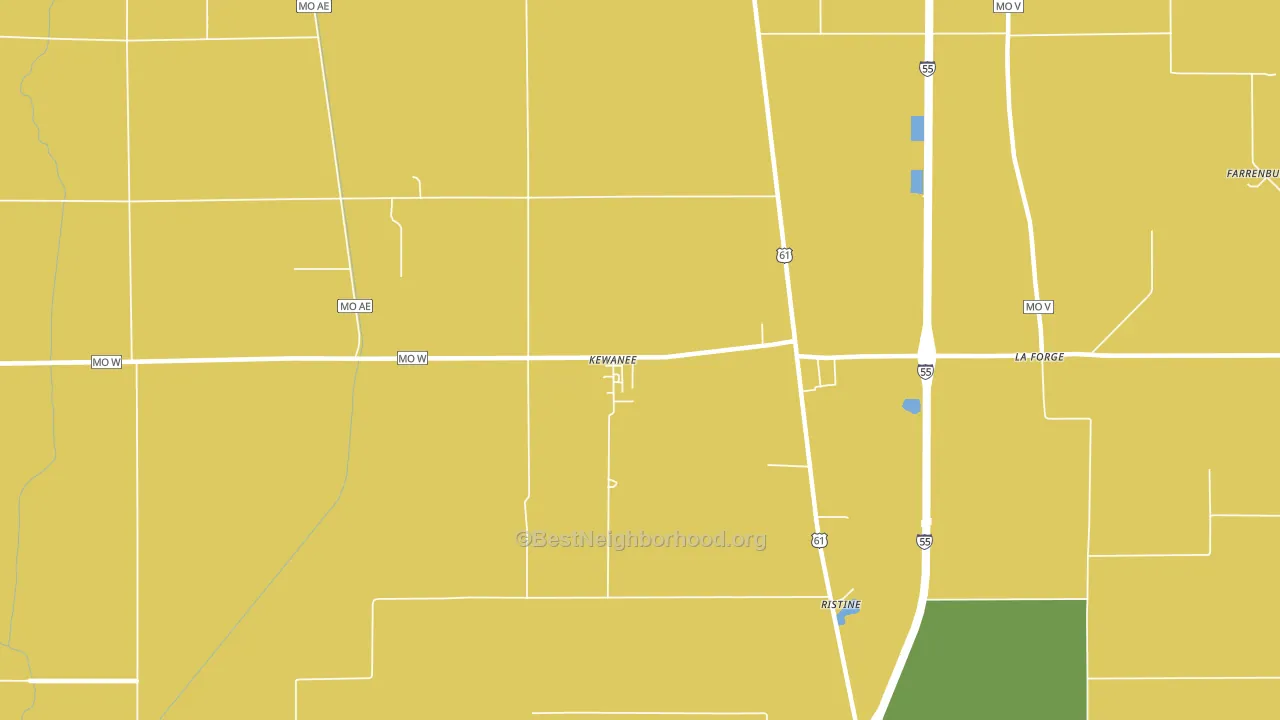 Kewanee, MO block-group voter-turnout map